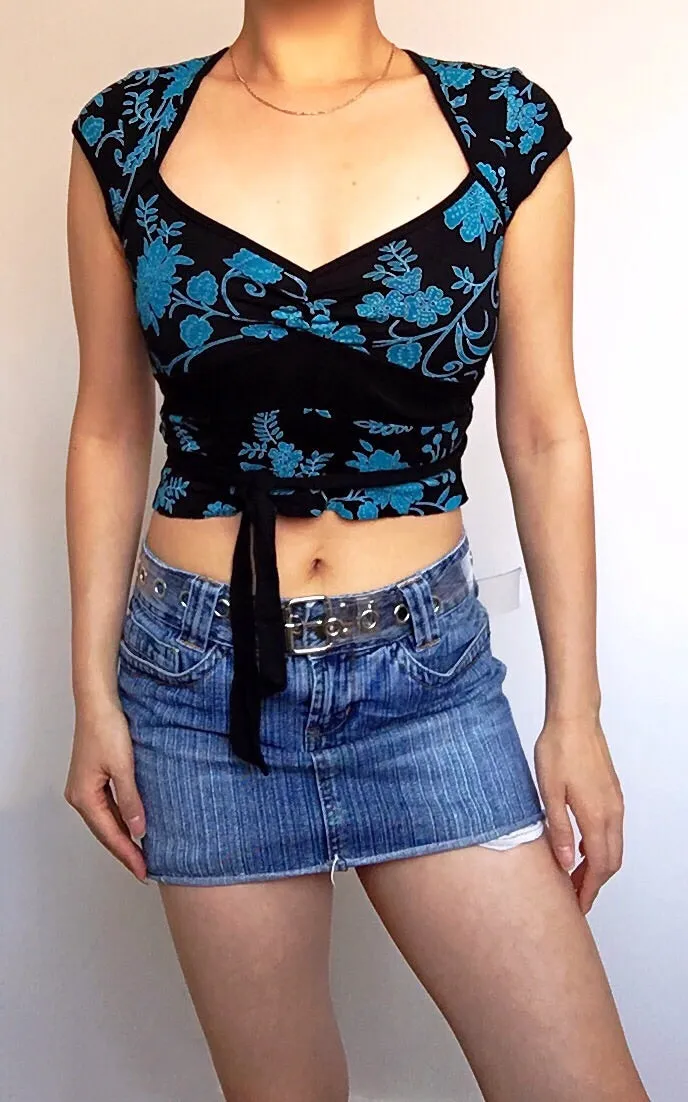 90S Y2K LOW WAIST WAISTED MINI JEANS DENIMS SKIRT