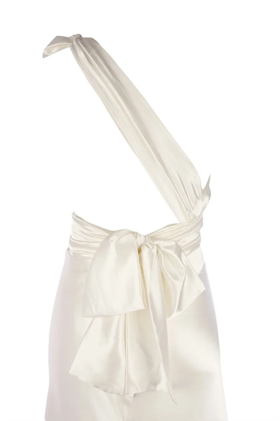Caprice One Shoulder Low Back Gown