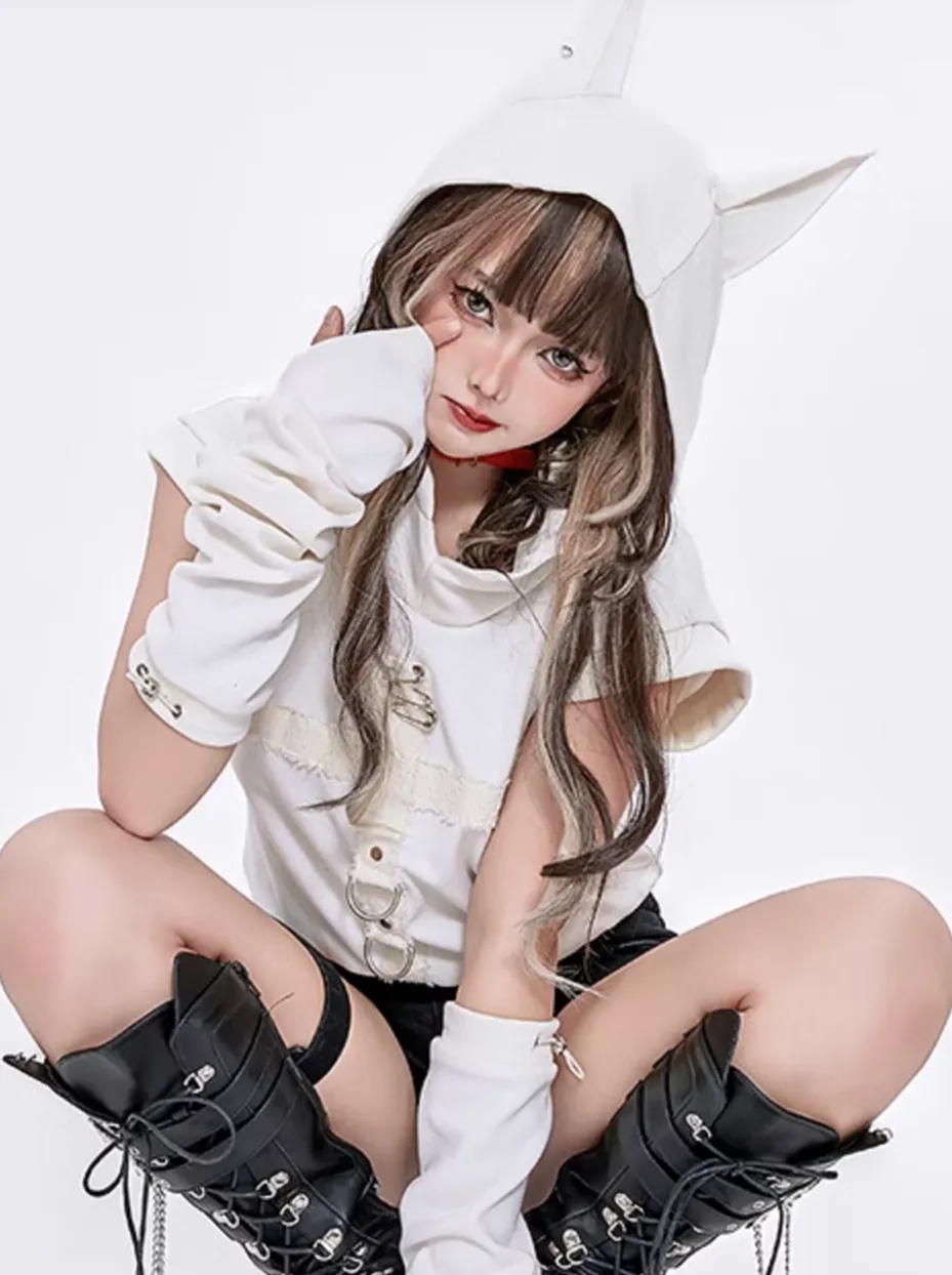 Doberman Top Carbon Sleeveless Hooded