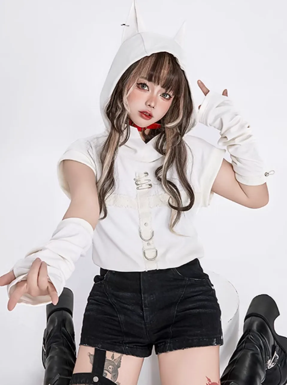 Doberman Top Carbon Sleeveless Hooded