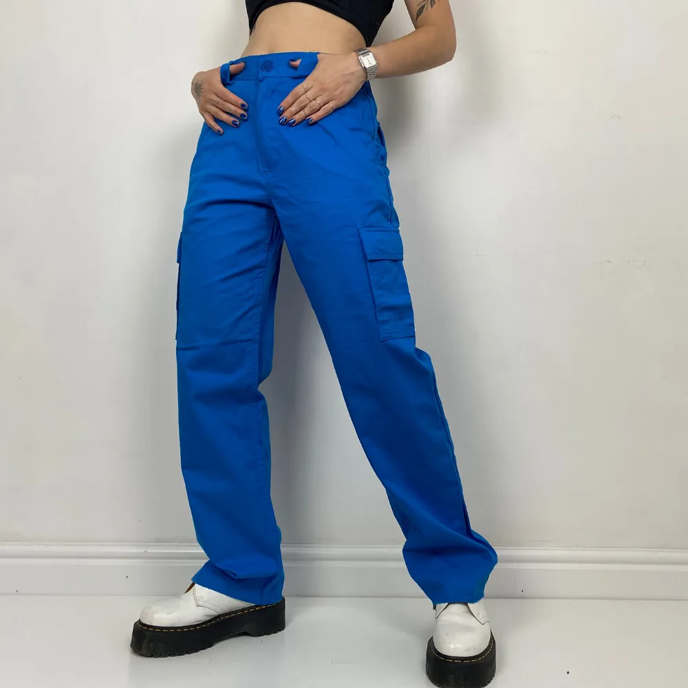 Electric Blue Cargos - SMALL