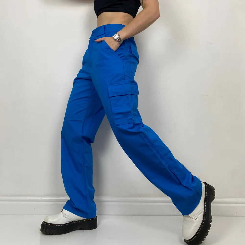 Electric Blue Cargos - SMALL