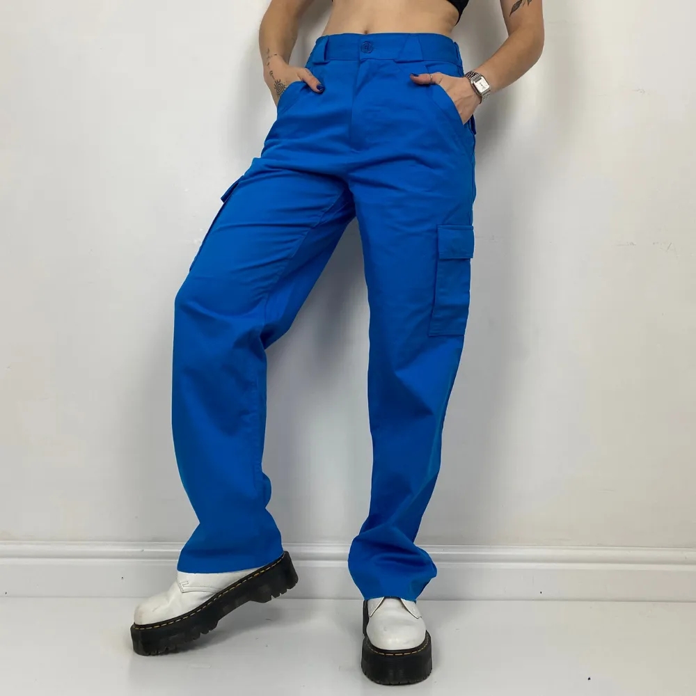 Electric Blue Cargos - SMALL