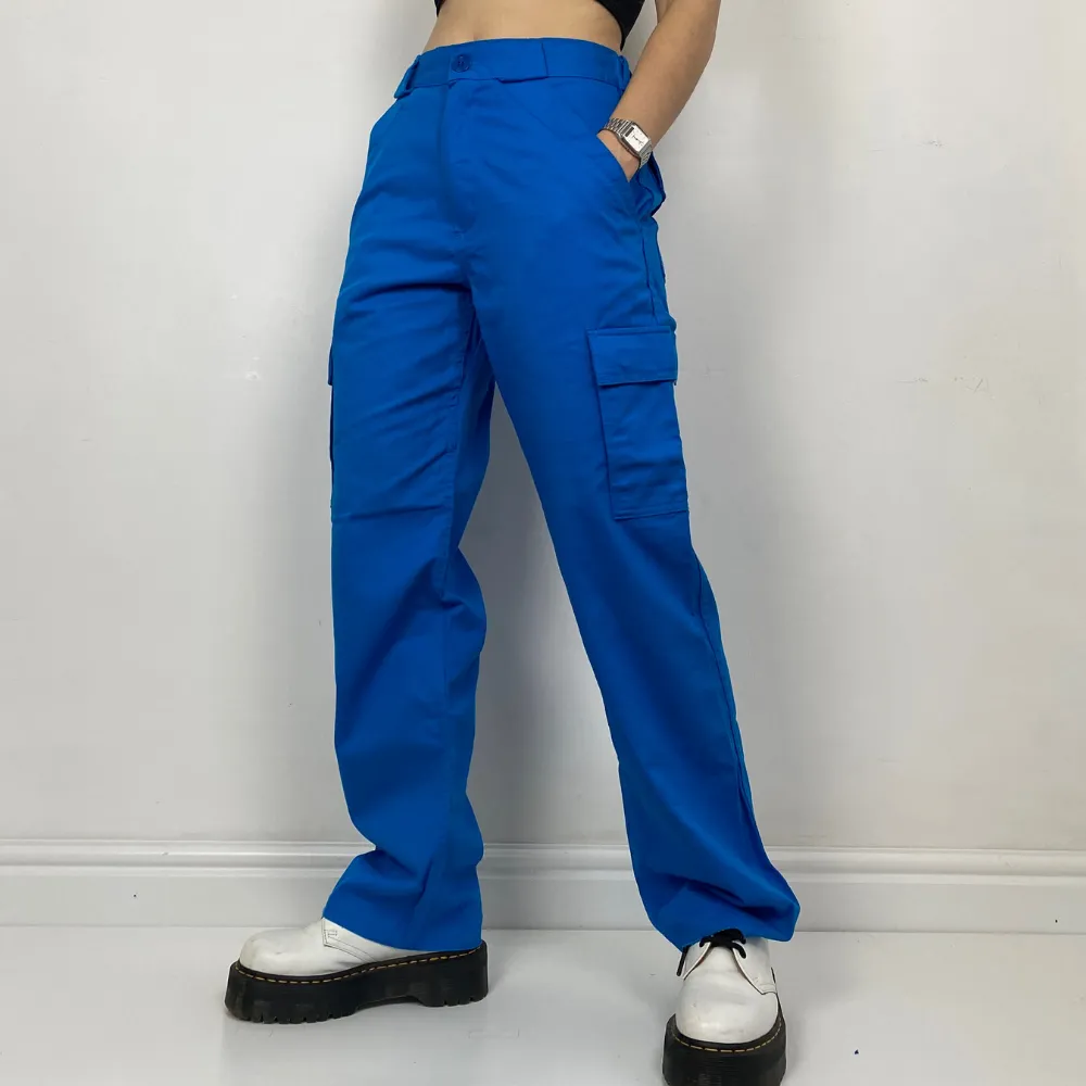 Electric Blue Cargos - SMALL