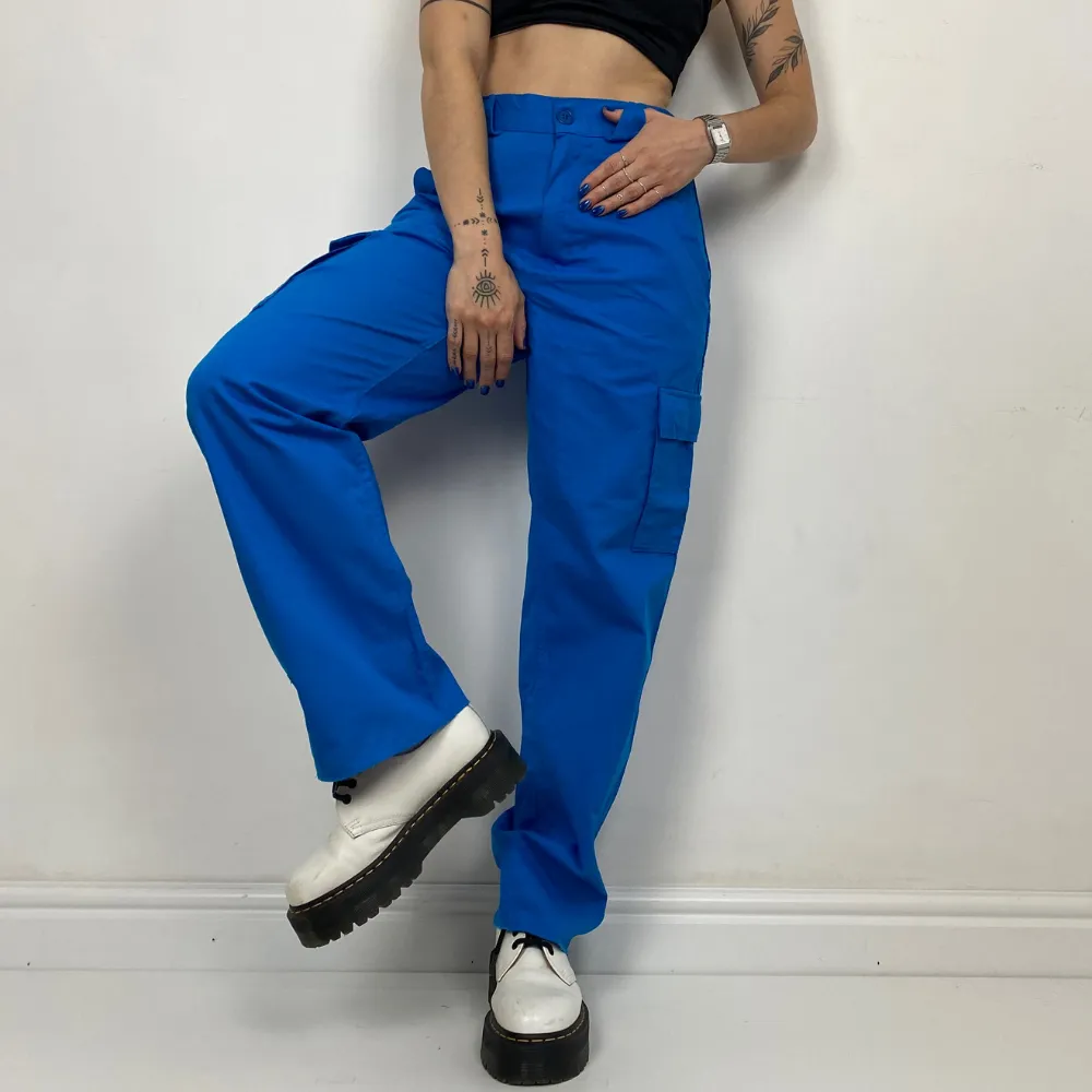 Electric Blue Cargos - SMALL