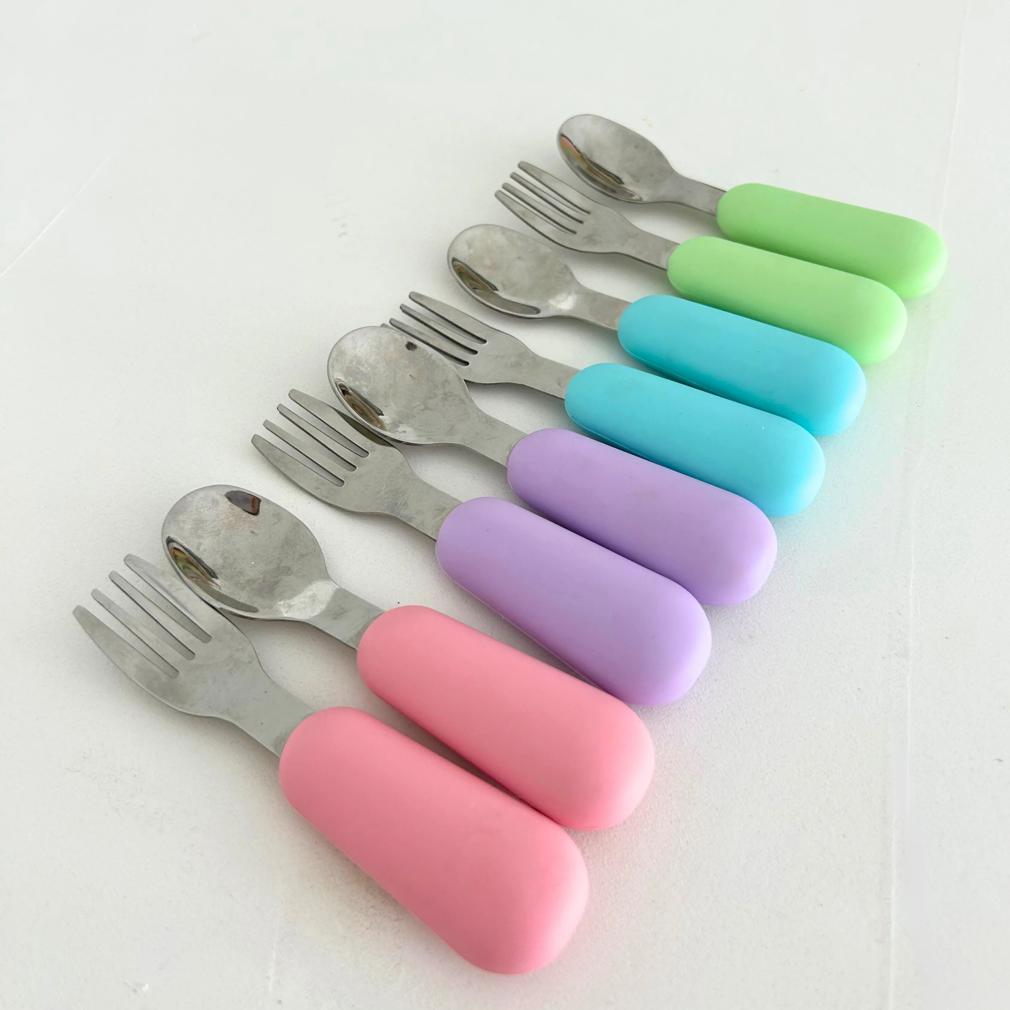 Lime Spoon and Fork Set
