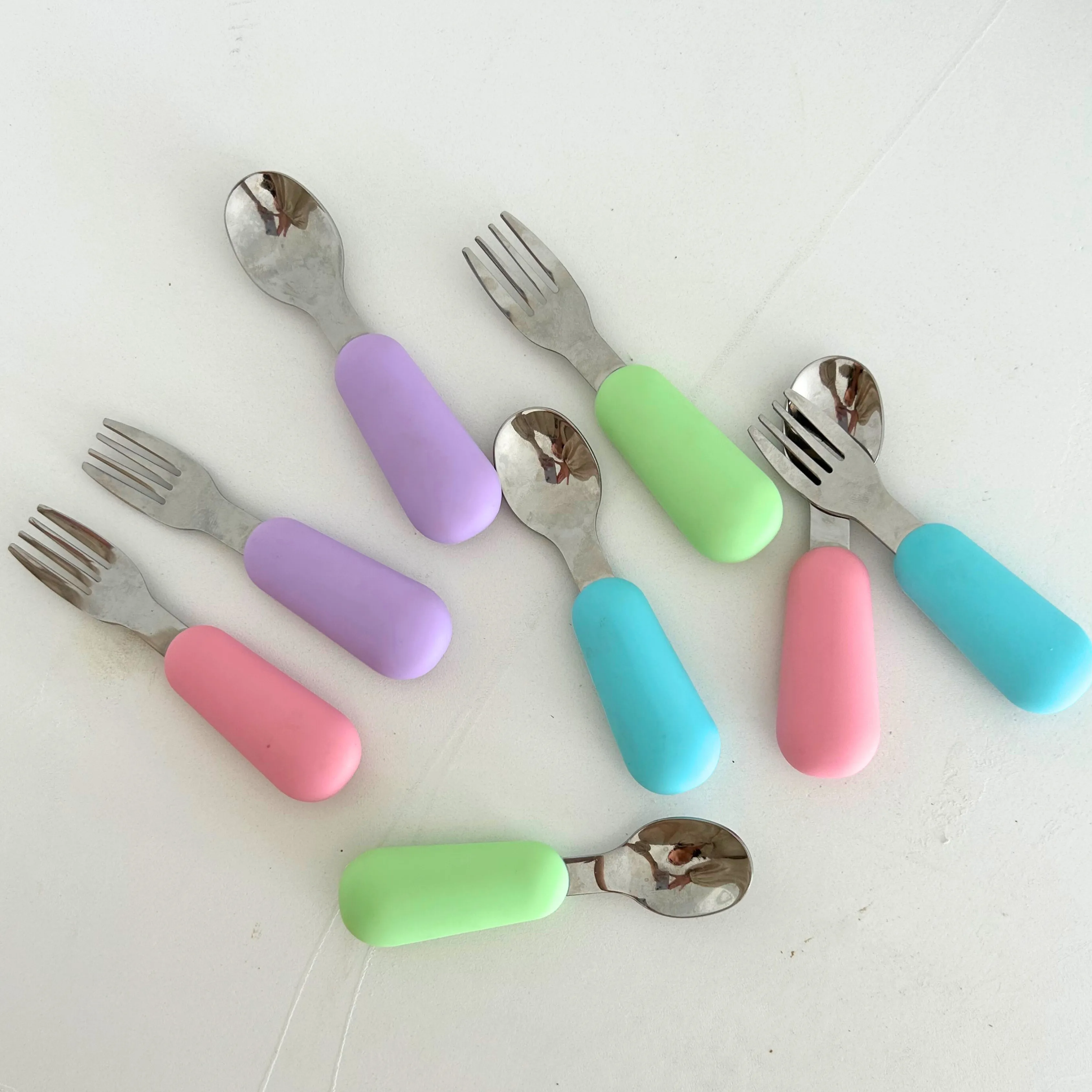 Lime Spoon and Fork Set