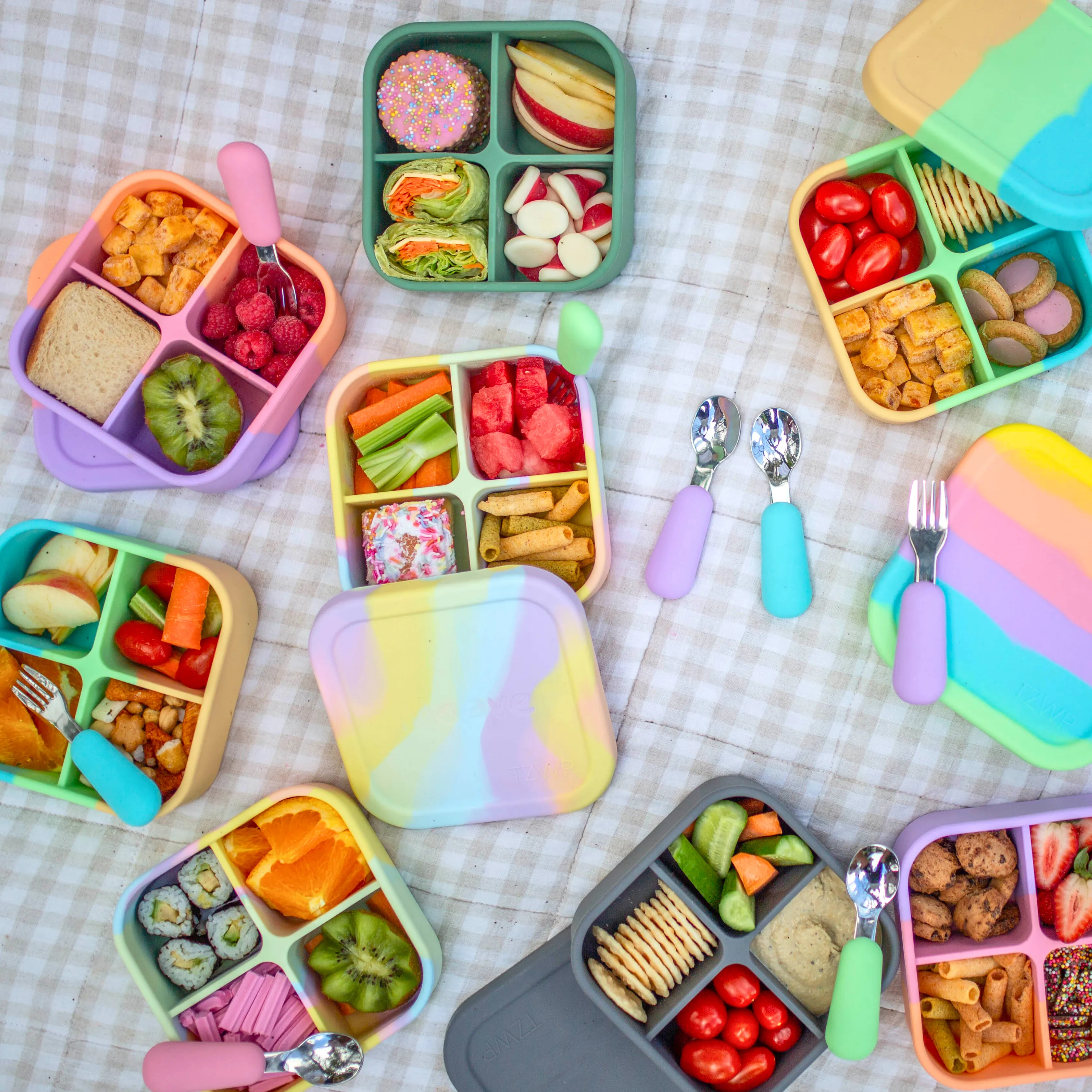 Lime Spoon and Fork Set