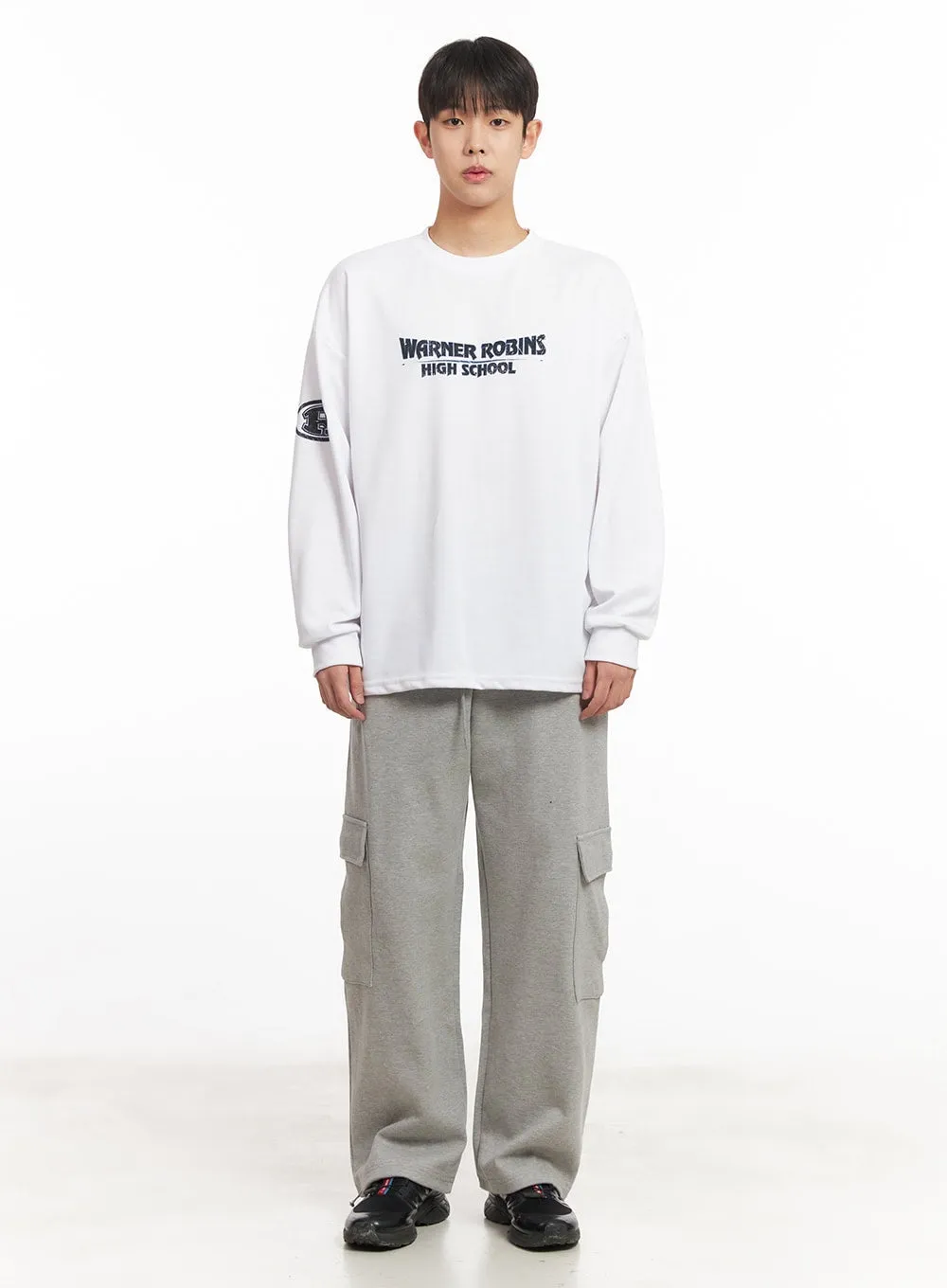 Men's Cargo Pocket Wide-Fit Sweatpants IM517