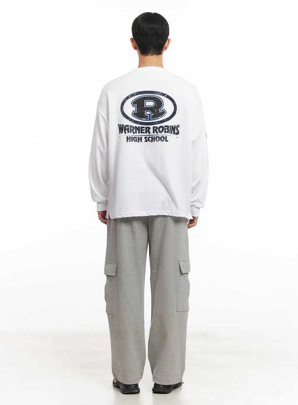 Men's Cargo Pocket Wide-Fit Sweatpants IM517