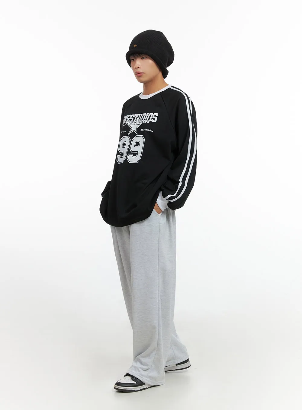 Men's Pintuck Wide Fit Sweatpants IO420