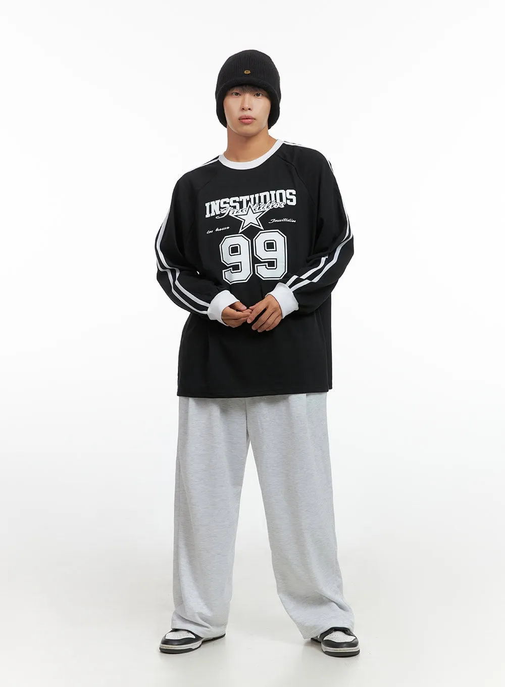 Men's Pintuck Wide Fit Sweatpants IO420