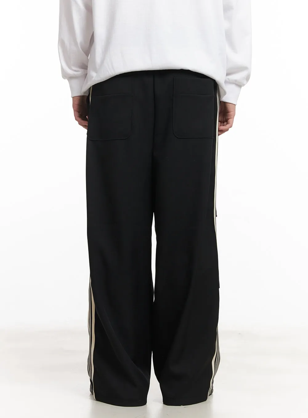 Men's Wide-Fit Striped Sweatpants IM517