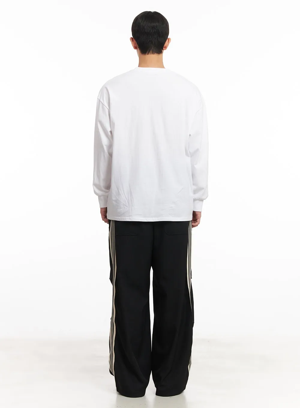 Men's Wide-Fit Striped Sweatpants IM517