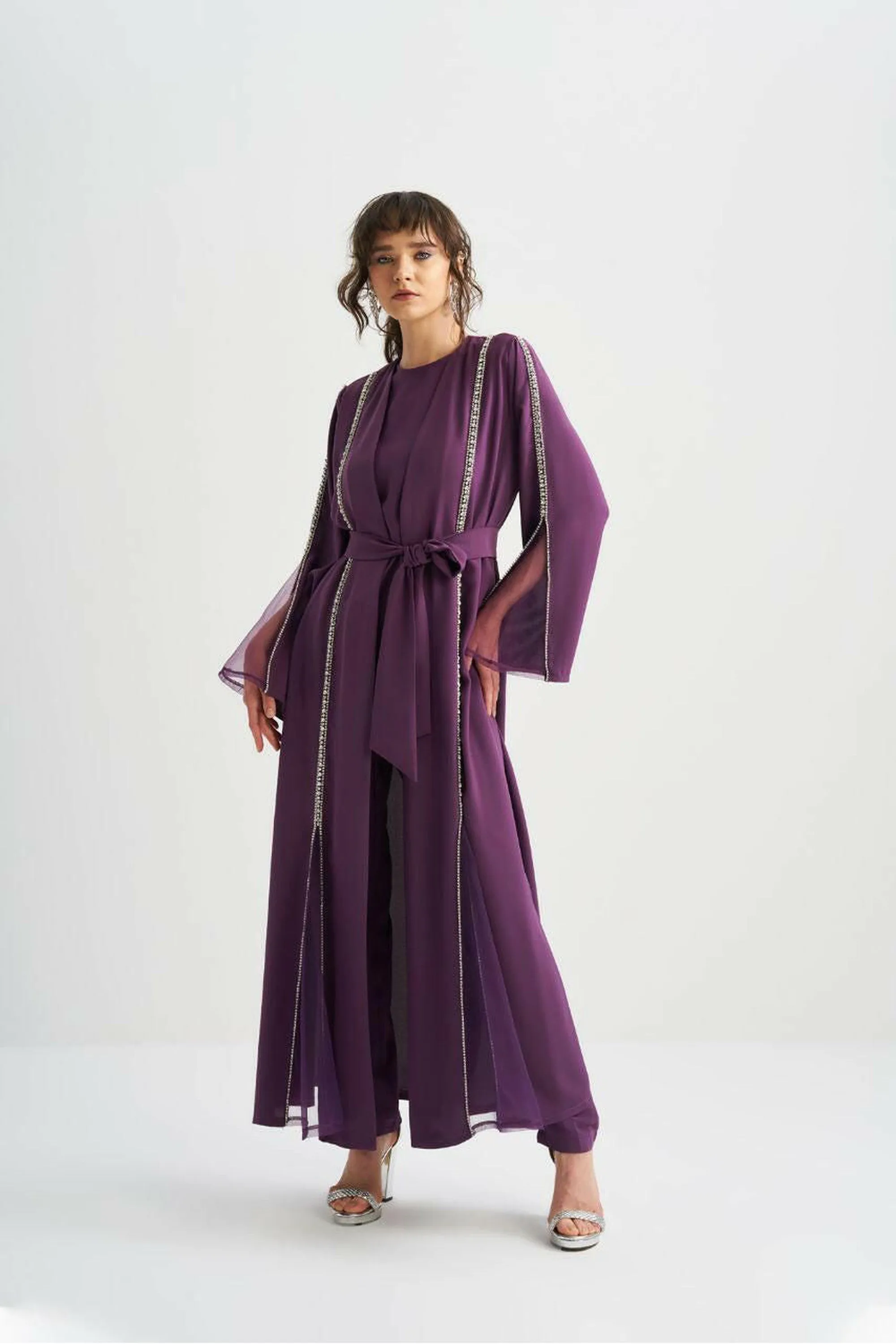 Nadia Islamic Wedding Abaya - Gorgeous Details' - Embellished SHEER Abaya - Long Sleeves