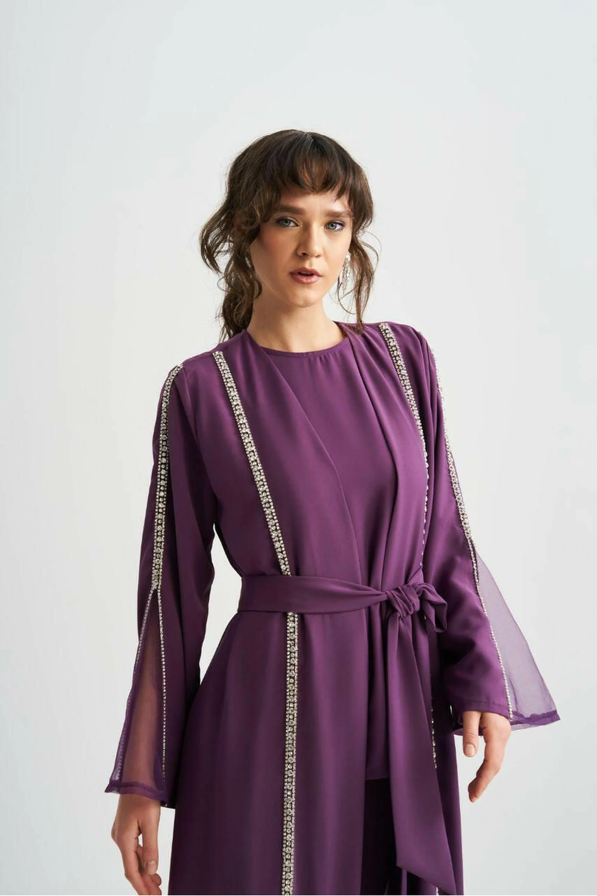 Nadia Islamic Wedding Abaya - Gorgeous Details' - Embellished SHEER Abaya - Long Sleeves