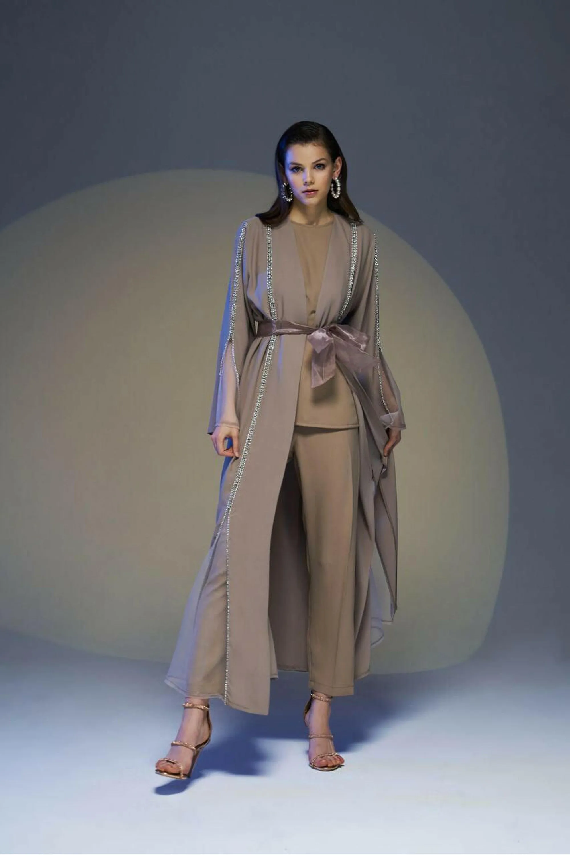 Nadia Islamic Wedding Abaya - Gorgeous Details' - Embellished SHEER Abaya - Long Sleeves