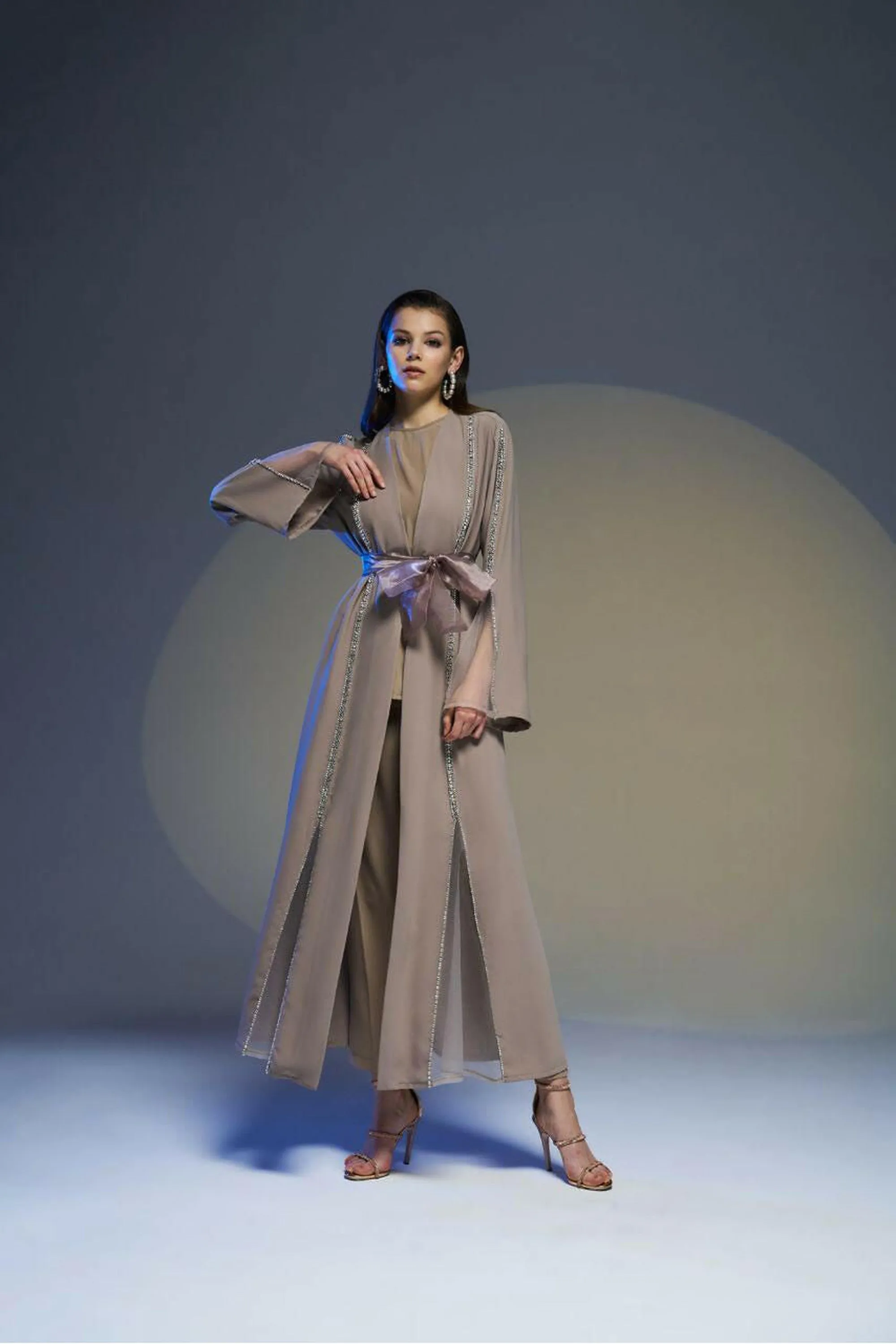 Nadia Islamic Wedding Abaya - Gorgeous Details' - Embellished SHEER Abaya - Long Sleeves