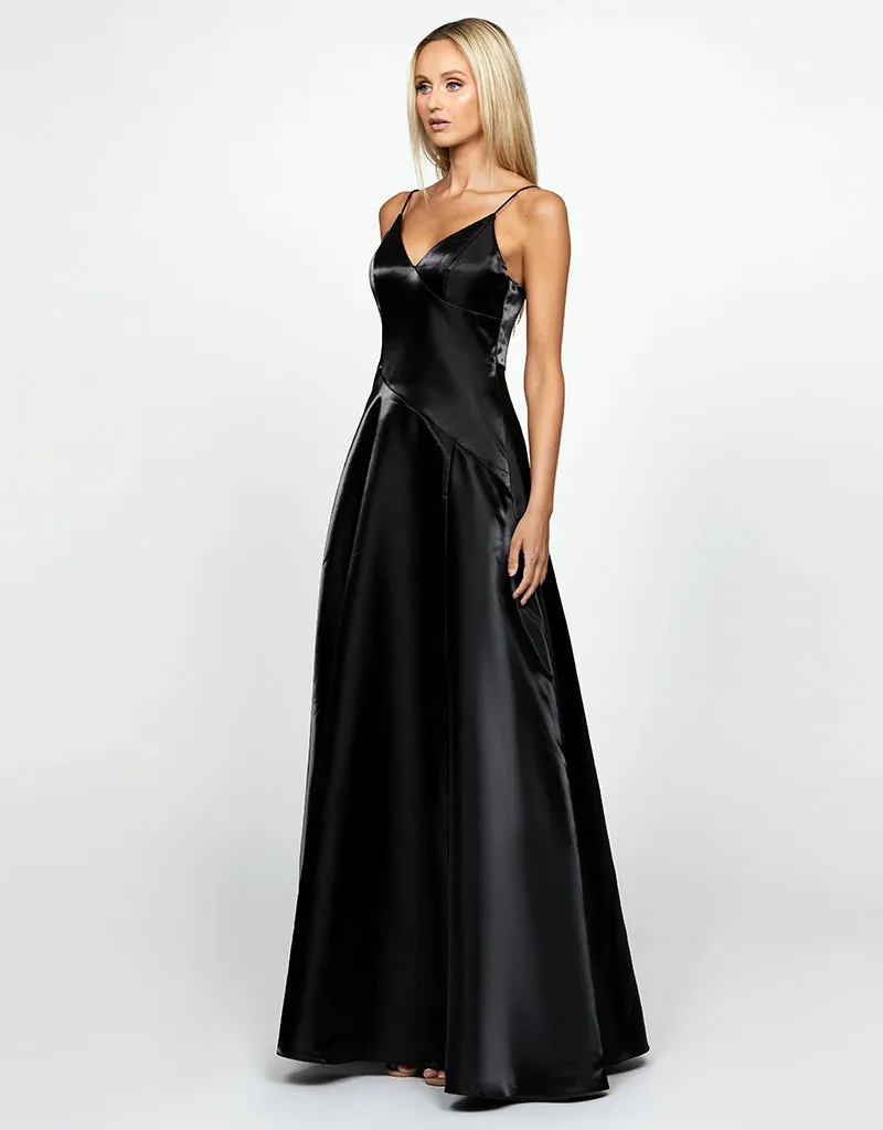NIA V NECK A LINE GOWN B66D09L