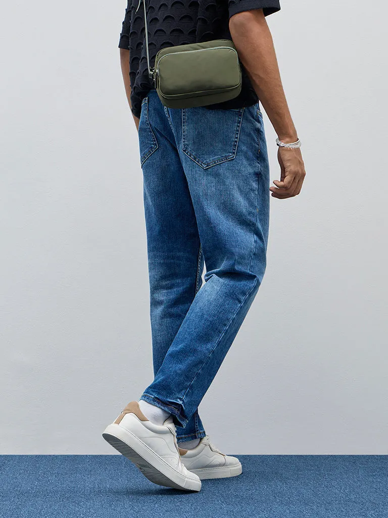 Nuon Blue Washed Slim - Fit Mid - Rise Jeans