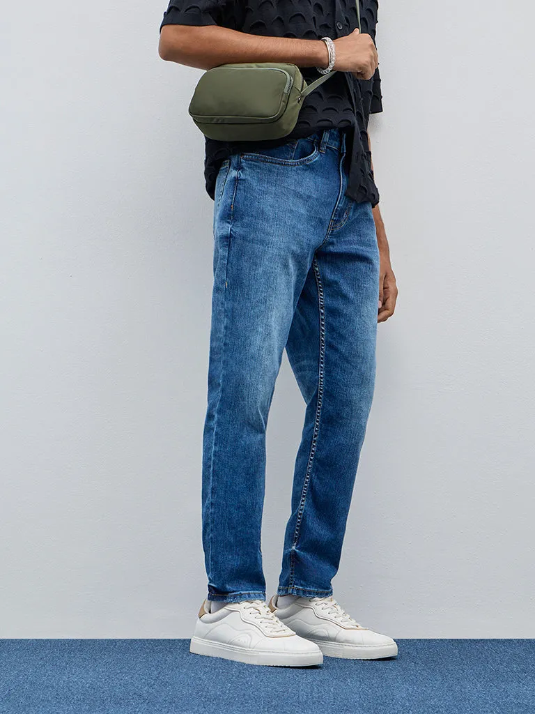 Nuon Blue Washed Slim - Fit Mid - Rise Jeans
