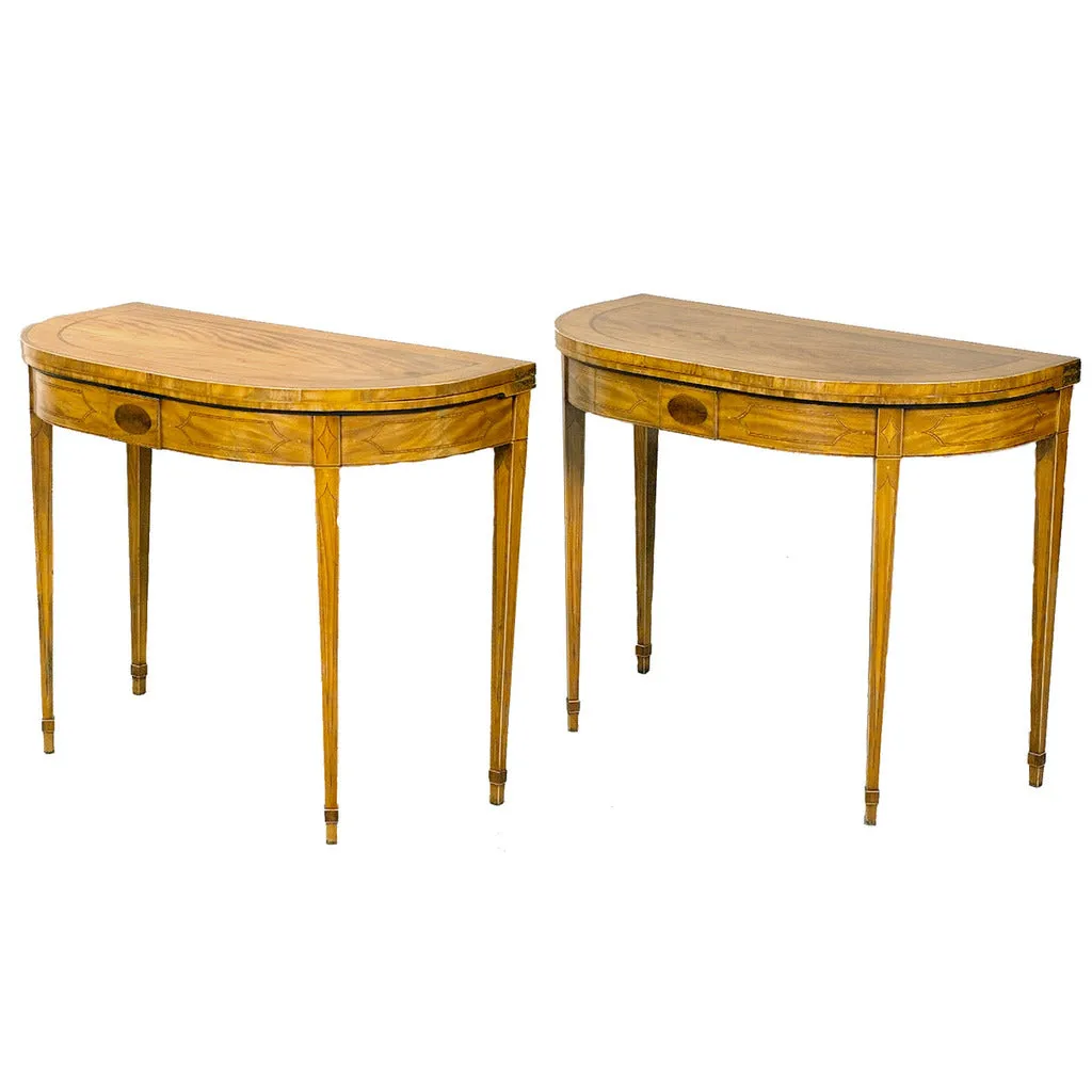 Pair of Mahogany Card Tables