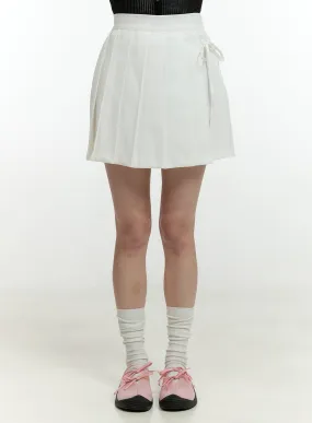Pleated Wrap Mini Skort OL430