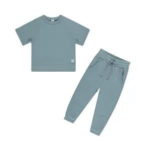 Short Sleeve Sweatshirt & Sweatpants Set | Ocean