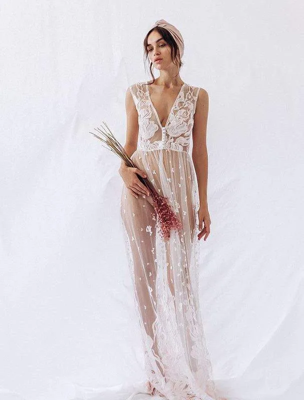 Stand White Wedding Dress