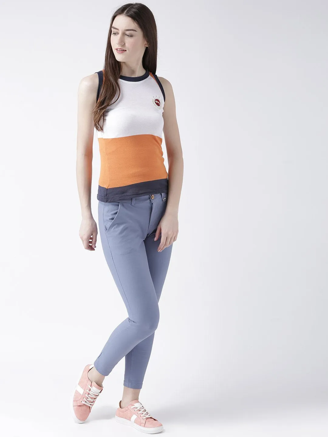 Women Blue Slim Fit Trouser