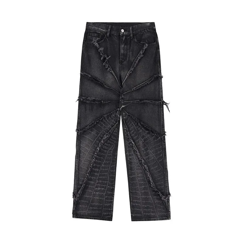 Y2K Vintage-Denimhose für Damen mit Oversize-Schnitt